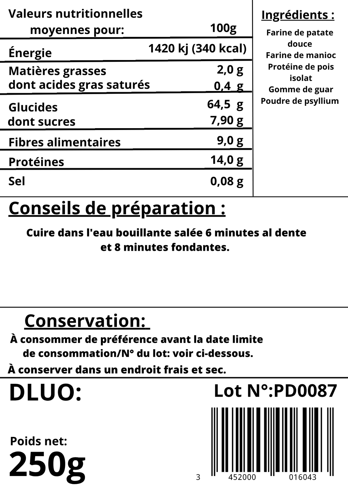 MACCHERONI PATATE DOUCE